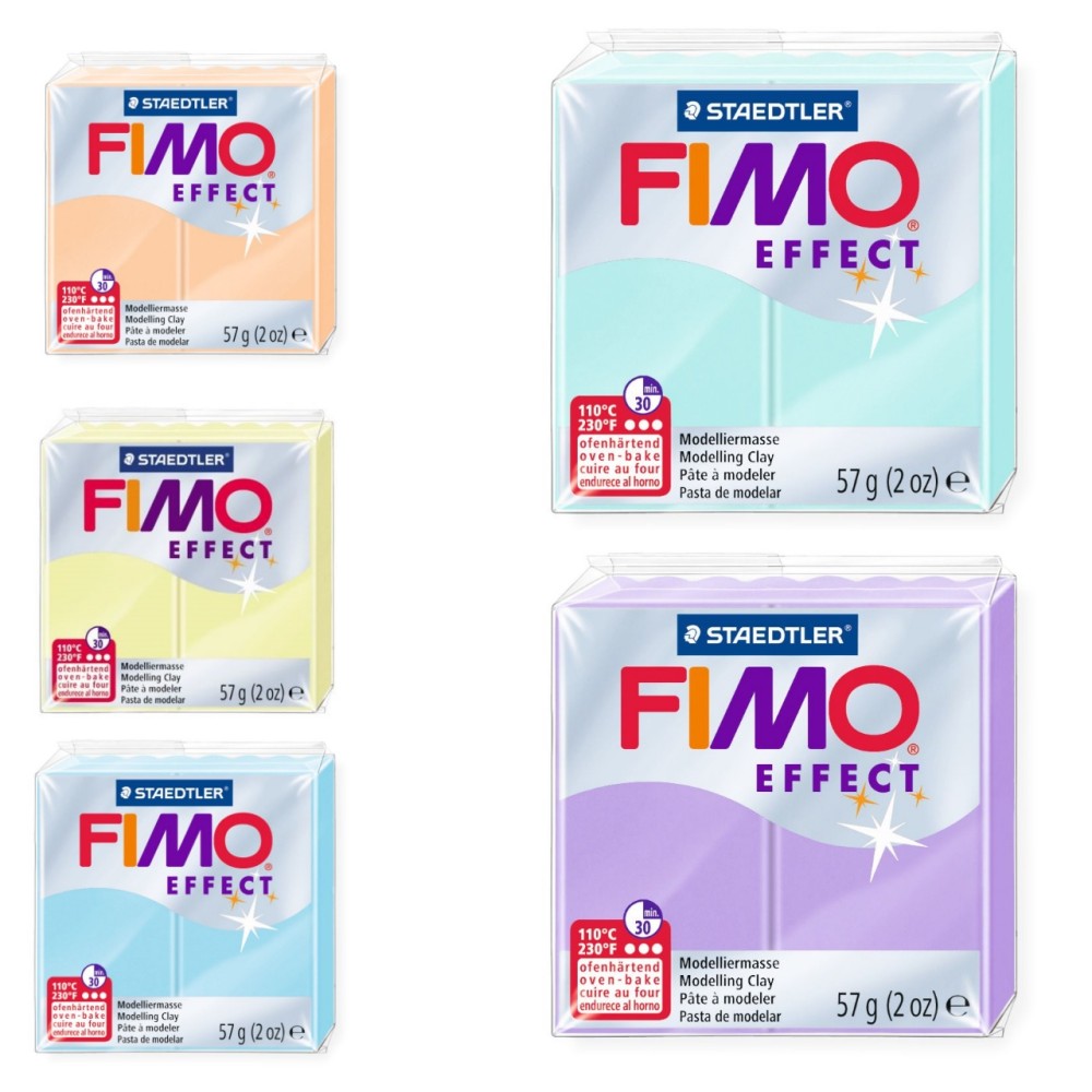 Staedtler Fimo Effect Polymer Modelling Clay - culori pastel
